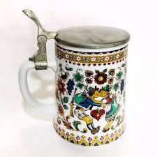Rein Zinn BMF Lidded Ceramic Beer Stein Dancing German ...