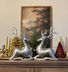 New Rustic Metal Reindeer Pair, OS | Mercari