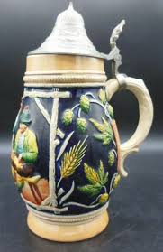 Vintage Eckhardt & Engler 1L Lidded Stein - Germany - Gerste U Hopfen | eBay