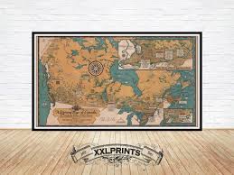Old Pictorial Map of Canada, Literary Map, 1936, Fine Reproduction, Large Map, Fine Art Print, Oversize Map Print - Etsy