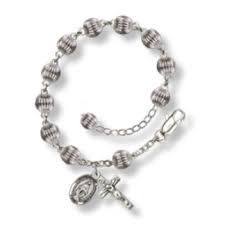 Sterling Silver Rosary Bracelet