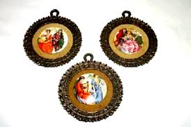 HOLLYWOOD REGENCY FILIGREE PORCELAIN CAMEO PLAQUES E A RIBA 1960s MID CENTURY | eBay