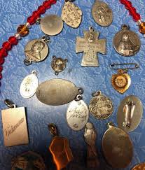 Vintage Untested Signed Religious Catholic Medals Jesus Mary ...