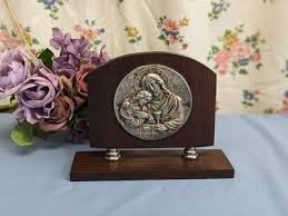 France Antique Christ Maria Shield Interior Figurine | eBay