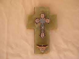 ANTIQUE FRENCH ENAMELED BRONZE,GREEN ONYX HOLY WATER FONT ...