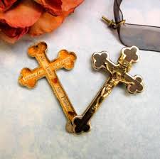 Vintage RELIQUARY CRUCIFIX Pendant France ~ Ebony Silver 4 Saint Relic PECTORAL Crucifix ~ Articulated Black Silver Budded Reliquary Cross - Etsy