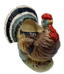 Vintage Thanksgiving Relpo Turkey Planter Candy Dish ...