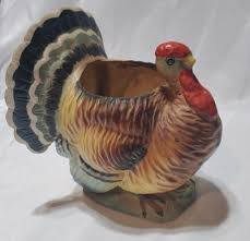Vintage Ceramic Relpo Turkey Planter Figurine 5503 ...