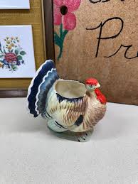 Vintage Turkey Planter Knick Knack Trinket Dish Retro ...