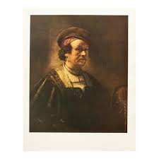 1950s After Rembradt Van Rijn, "Self-Portrait" Full-Color ...