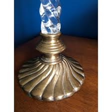 Vintage Lucite and Brass Candlestick Holder | Chairish