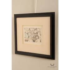 Charles Bragg 'Bar Exam' Limited Edition Etching, Custom Framed | Chairish
