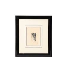 Art Deco "Woman and Window" Pen & Ink Drawing on Paper signed Erté — High Style Deco