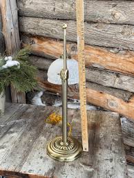 Vintage Steampunk Metal Table Lamp With Frosted Glass Shade ...