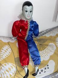 Vintage Ceramic and Fabric Clown 21 Inches Rare - Etsy