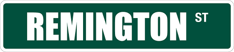 Aluminum* Remington 4" x 18" Metal Novelty Street Sign SS ...