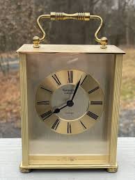 Remington Brass Multi Quartz Carriage Mantel Clock West ...