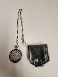 Pocket Watch Franklin Mint International Wolf Center Case ...