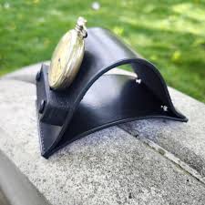 Handmade Leather Pocket Watch Stand: Desk Display - Etsy