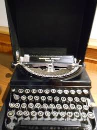 Remington Portable Deluxe Model 5 Black Vtg Typewriter w ...