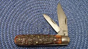 Vintage Robeson ShurEdge Rochester Bone Bare Head Jack Knife