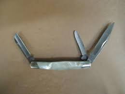 Vintage BUCK 303T Pearl Handle 3-Blade USA Folding Knife ...