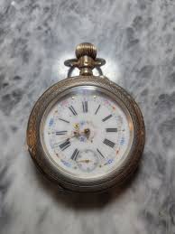 Antique Remontoir Cylindre 10 Rubis 800 Silver Hunter Ladies ...