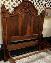 Sold at Auction: High Back Walnut Victorian Bed With Foot ...