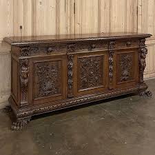 Antique Grand Italian Renaissance Walnut Buffet | Chairish