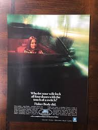 1974 vintage original print ad Car Body By Fisher Let's Wife ...