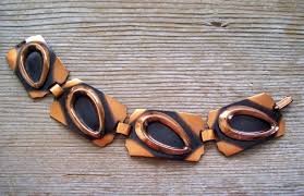 Modernist Copper Wide Link Bracelet, Vintage Copper Bracelet, MCM Copper | eBay