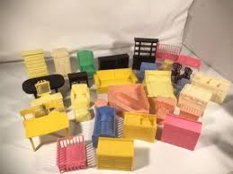 Marx MPC Vintage Plastic Miniature Doll House Furniture Lot ...