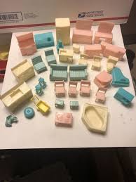 Vintage Lot Small Plastic Superior Dollhouse Furniture 1950s ...