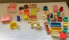 Vintage Plastic Dollhouse Furniture Unbranded Used Nothing ...