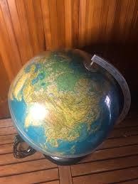 Old World Map Globe Terrestrial GRANGE BATELIÈRE Paris ...