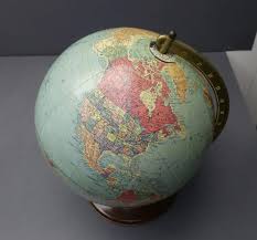 Replogle Precision 12" Vtg 1939 Tabletop World Globe USA ...