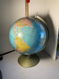 Rand McNally World globe vintage on stand 17” | eBay