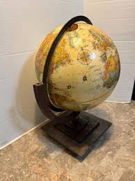 Vintage Globe Replogle 12" Diameter World Classic Series Heavy Stone Slate Base - Etsy