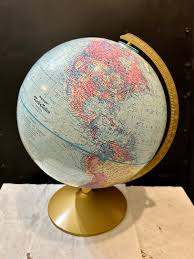 Replogle Raised Pedestal Rotating Blue Globe Home Classroom ...