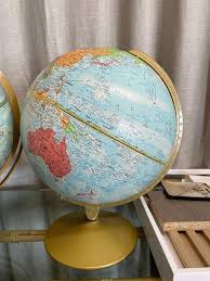 Vintage Terrestrial Globes, Pair | Chairish