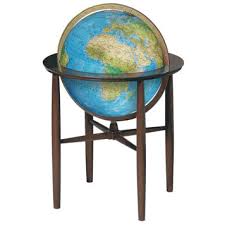 Austin 16″ Blue Illuminated Raised Relief Floor Heirloom | Replogle Globes