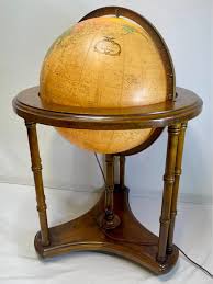 Vintage 16'' Heirloom Globe by Replogle, Illuminated on ...