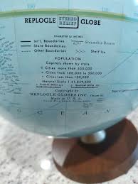 VINTAGE 1962 Replogle 12” Stereo Relief Globe w/ Original Box Exc Cond see desc | eBay