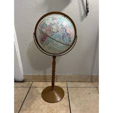 Vintage Globemaster Replogle Globe With Wood/Metal Stand ...