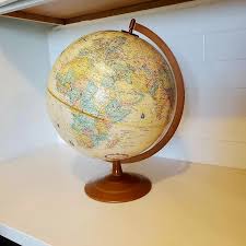 Vintage Replogle World Globe With Metal Base | Chairish