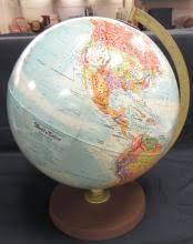 Sold at Auction: Vintage 1970's Replogle World Nation Series Globe 12", Raised Textured Surface and Booklet, EC