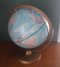 Vtg REPLOGLE World Nation Series 12 Inch Diameter Globe Raised Relief Dual Axis | eBay