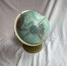 Vintage REPLOGLE 12" Diameter Globe World Ocean Series USA Made w/ Metal Base | eBay
