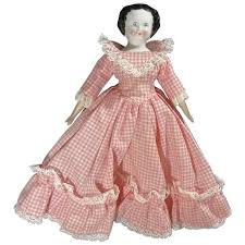 Antique Doll China Head W/ Old Wood Body Wonderful Clothes ...