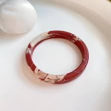 57.8mm Natural Red Jasper Bangle, 57.8x9.7x6mm, HBY09 - Etsy